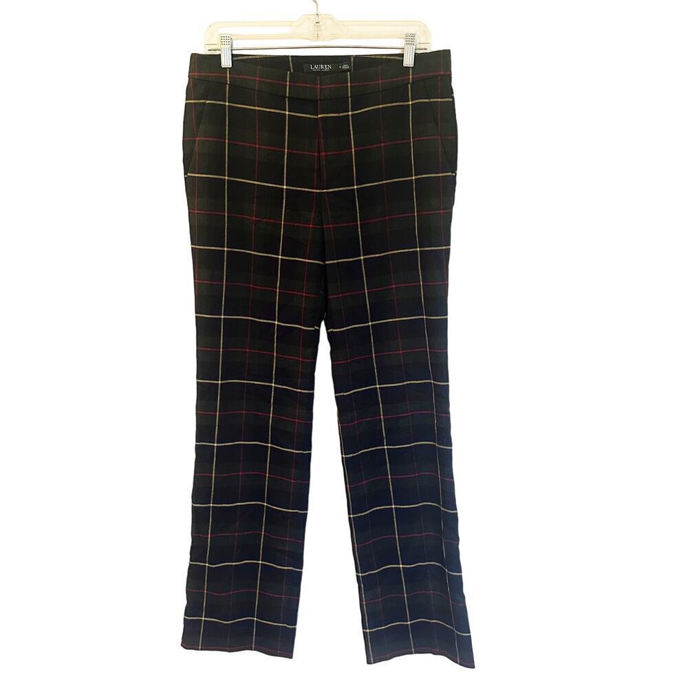 Women's Ralph Lauren Classic Plaid Trousers sz 8